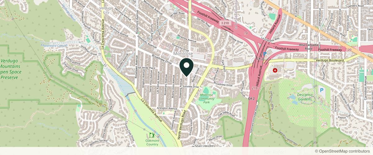 Map showing Grace Kim Austin, MD, Inc in Glendale, California