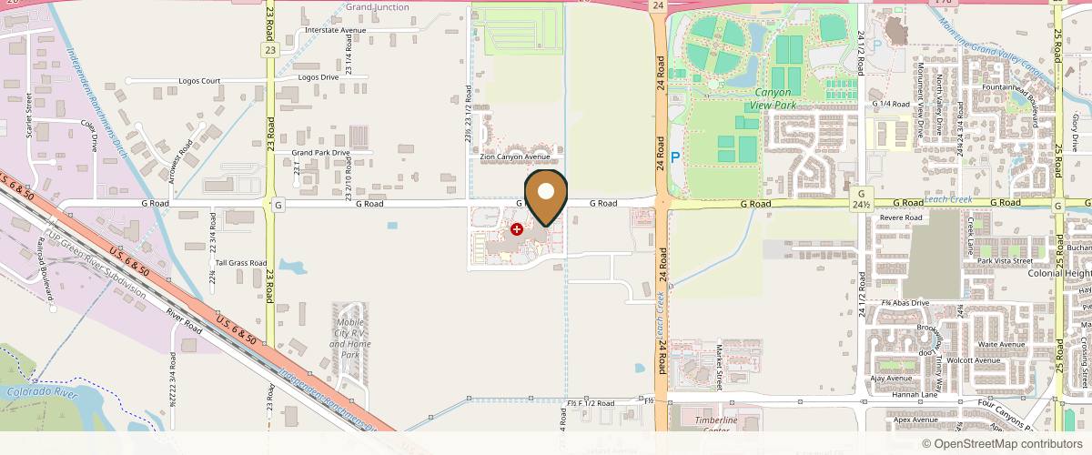 Map showing Grand Valley ENT & Facial Plastic Surgeons in Grand Junction, Colorado