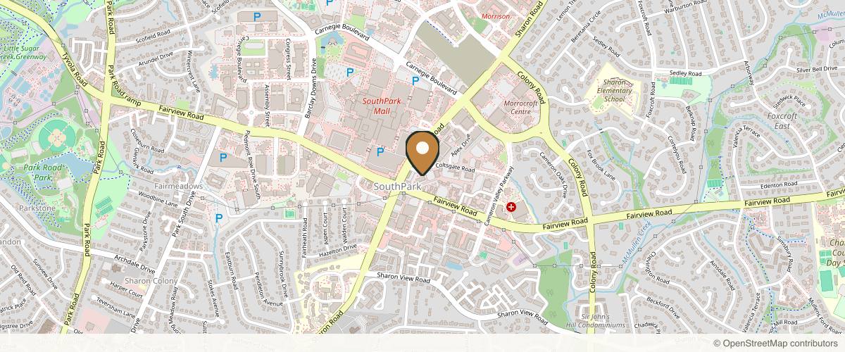 Map showing Graper Harper Cosmetic Surgery in Charlotte, North Carolina