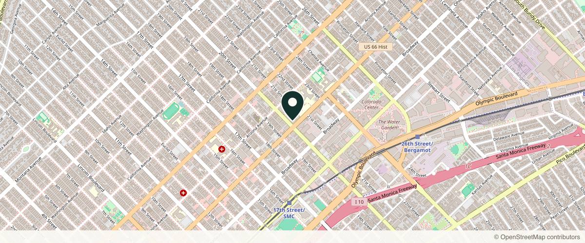 Map showing Grossman Dermatology in Santa Monica, California