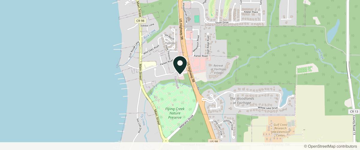 Map showing Gulf Surgical Dermatology - Fairhope in Mobile, Alabama