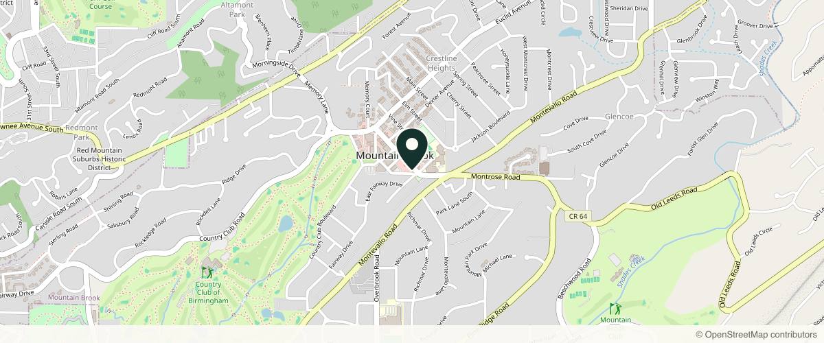 Map showing Gunn Dermatology - Crestline in Birmingham, Alabama
