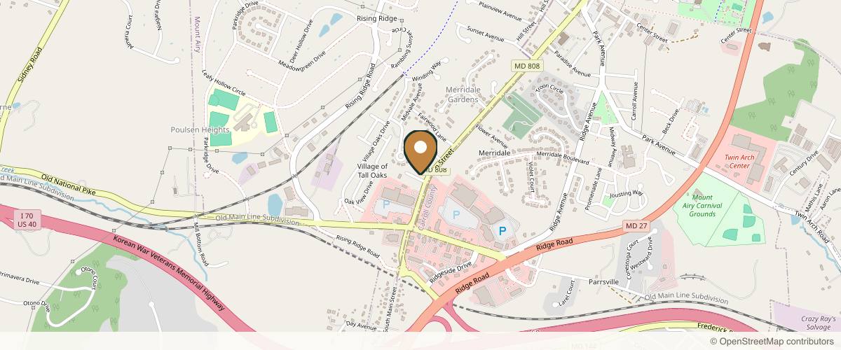 Map showing Guy Cappuccino, M.D. Plastic & Reconstructive Surgery in Frederick, Maryland