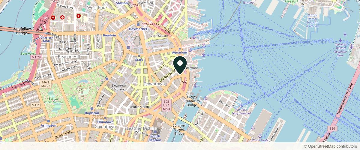 Map showing Hadlock Facial Plastic Surgery — Tessa A. Hadlock, M.D. in Boston, Massachusetts