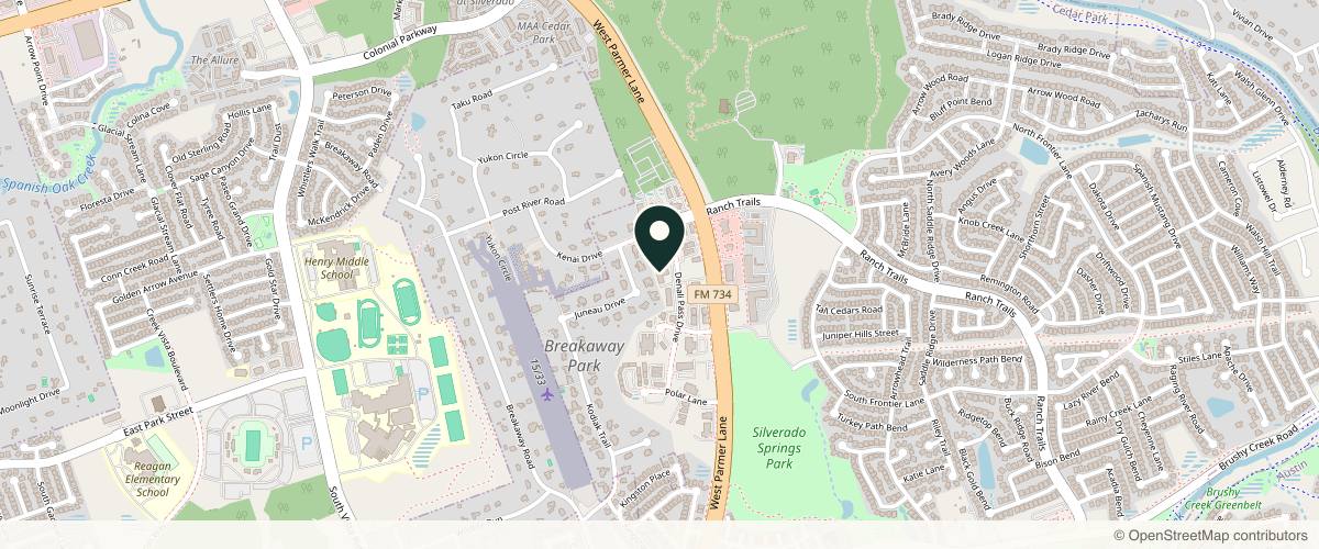 Map showing Hall Plastic Surgery & Rejuvenation MedSpa in Georgetown, Texas