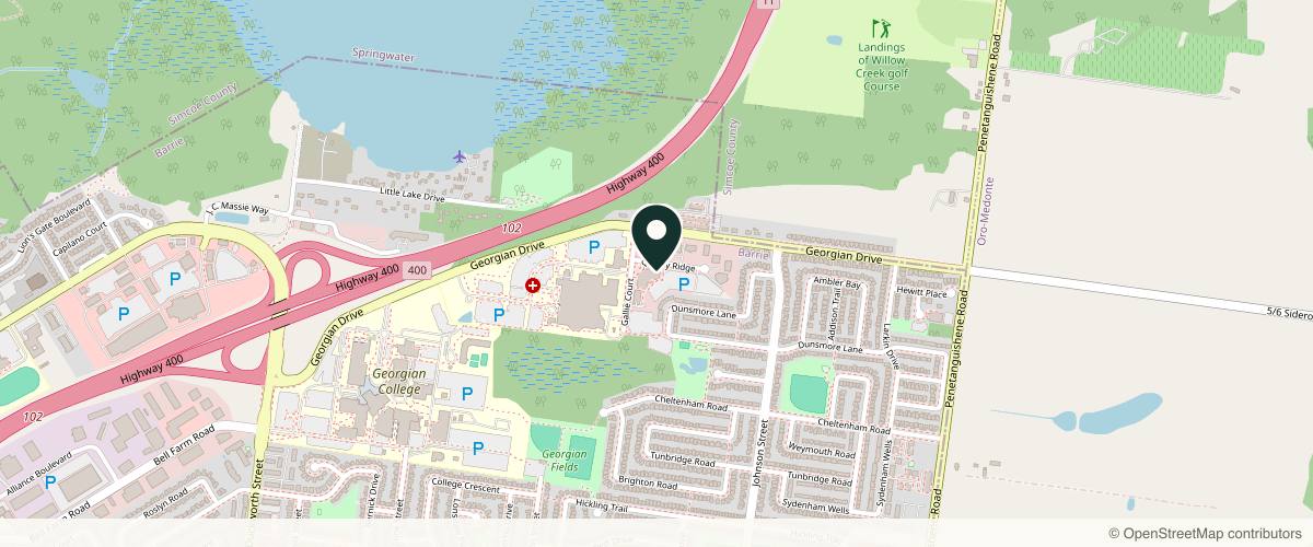 Map showing Hanrahan Dr Renee in Barrie, Ontario