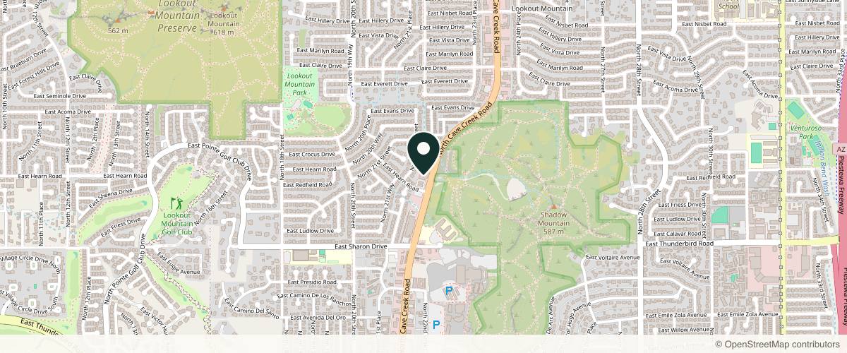 Map showing Happy Skin Pediatric Dermatology in Phoenix, Arizona
