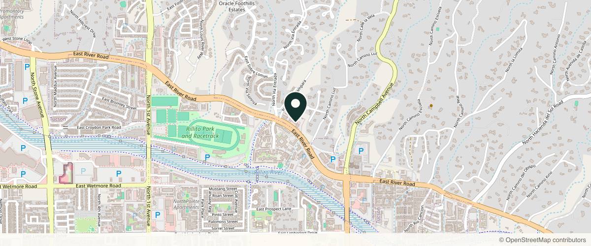 Map showing HealthySkin Medical & Cosmetic Dermatology in Tucson, Arizona