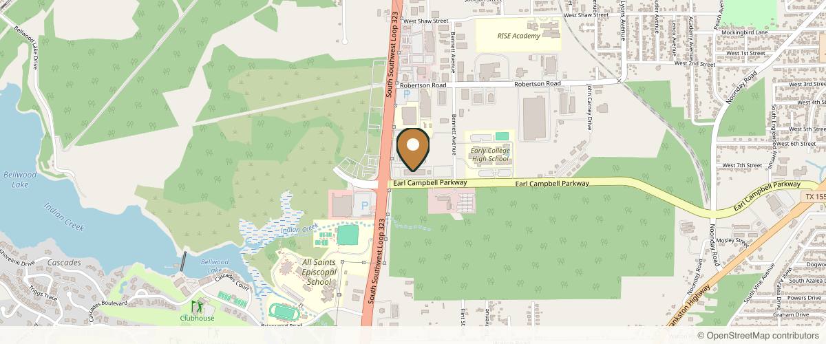 Map showing Heaton Eye Associates - Jordan Spindle MD in Tyler, Texas