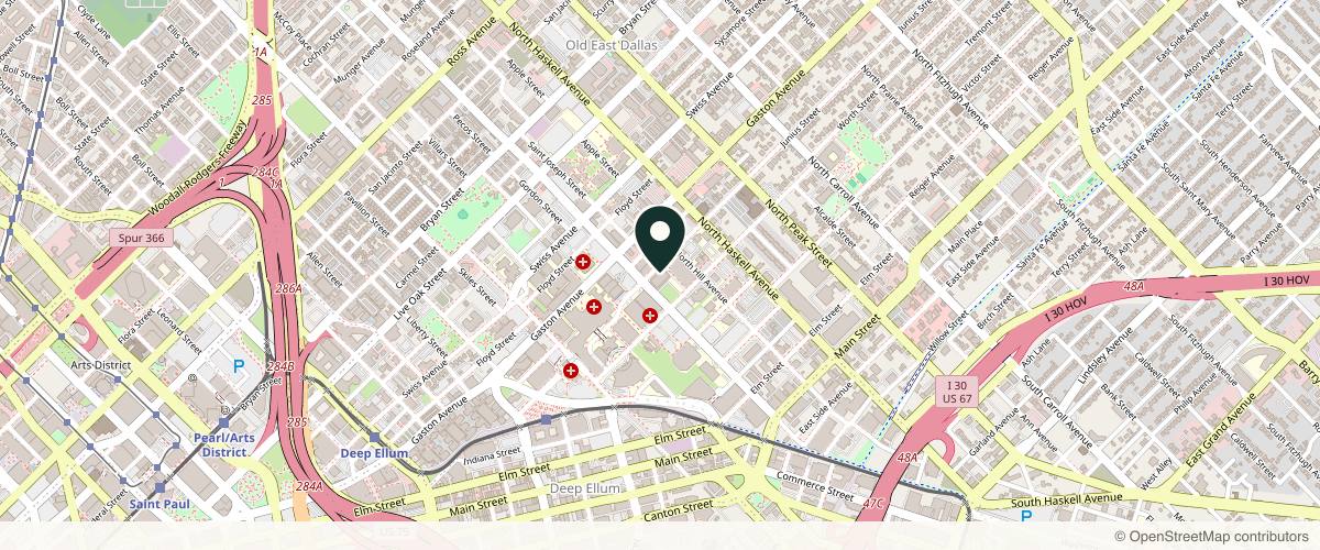 Map showing Heights Dermatology - Dallas in Dallas, Texas