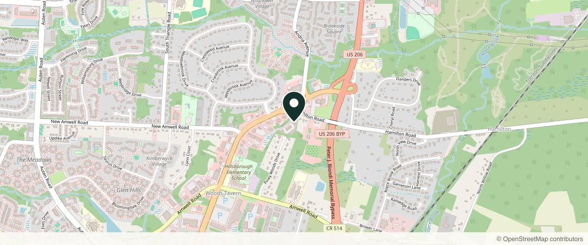Map showing Henning Dermatology Group in Princeton, New Jersey