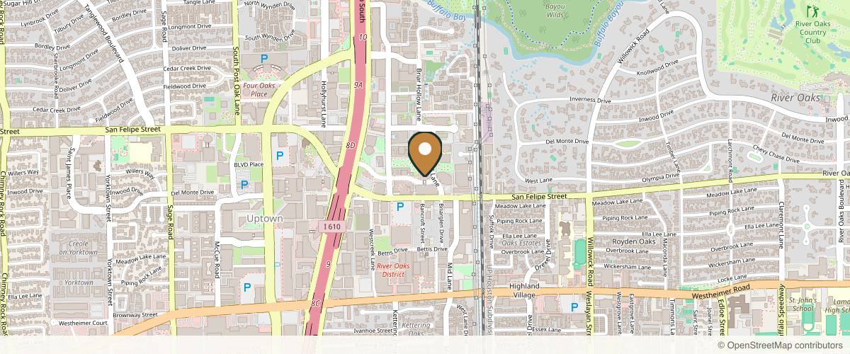 Map showing Henry A. Mentz, MD in Houston, Texas