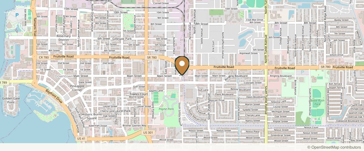 Map showing Holcomb Kreithen Plastic Surgery and MedSpa in Sarasota, Florida