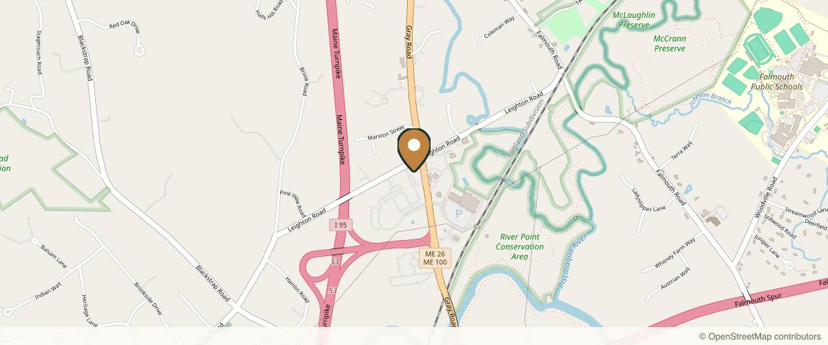 Map showing Holland Plastic Surgery & Aesthetics in Portland, Maine
