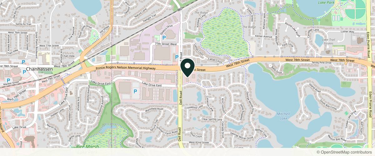 Map showing Holly Hanson, MD in Minneapolis, Minnesota