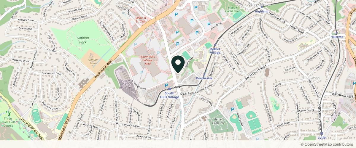 Map showing Horvath Dermatology Associates in Pittsburgh, Pennsylvania