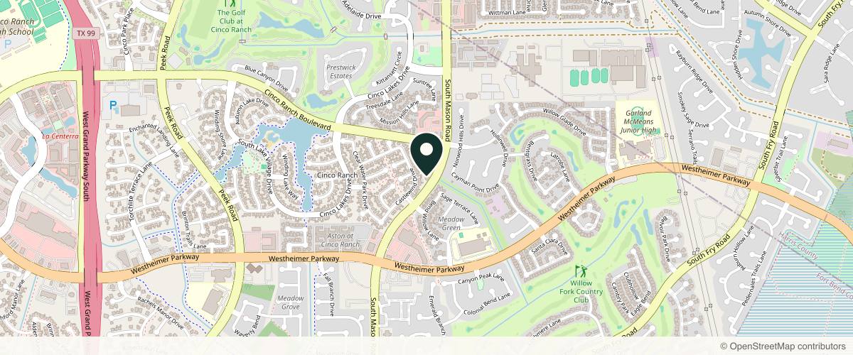 Map showing Houston Dermatology & Plastic Surgery Katy in Katy, Texas