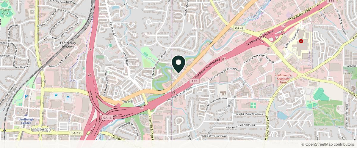 Map showing IBI Plastic Surgery & Med Spa in Atlanta, Georgia