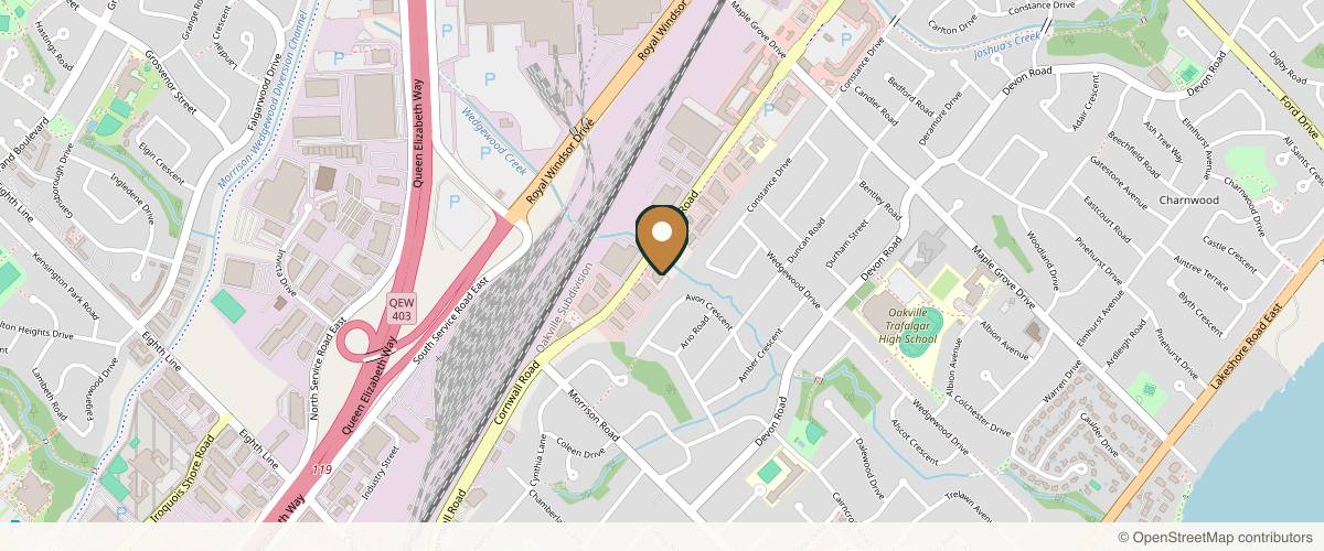Map showing ICLS Plastic Surgery in Mississauga, Ontario