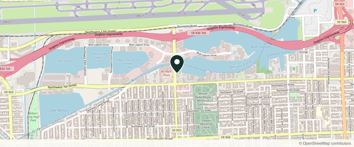 Map showing Icon Cosmetic Center in Doral, Florida