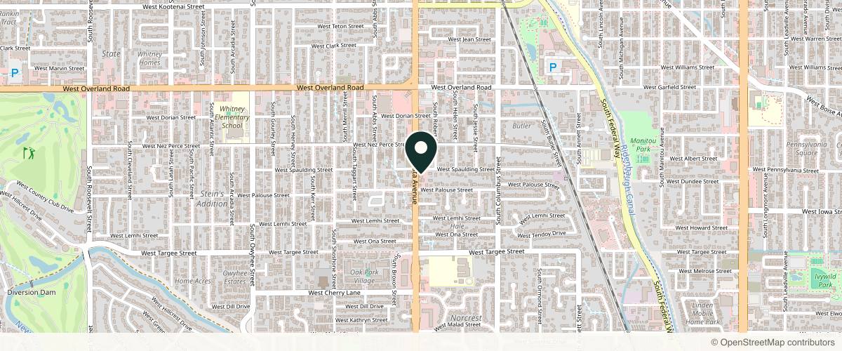 Map showing Idaho Skin Surgery Center in Boise, Idaho