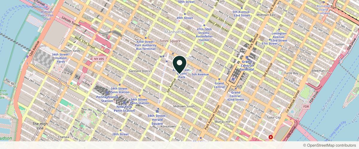 Map showing Idriss Dermatology in New York, New York