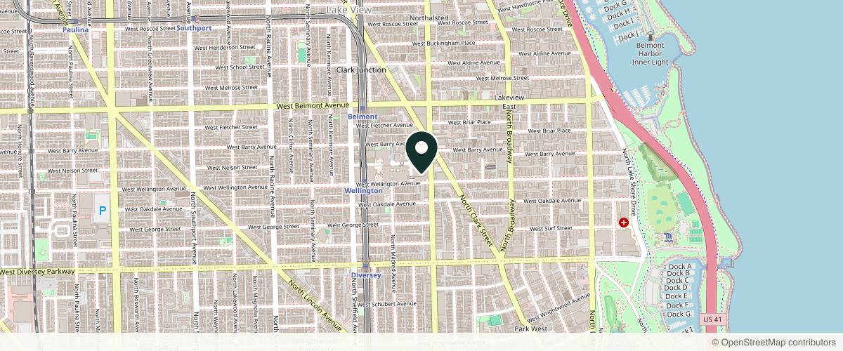 Map showing Illinois Dermatology Institute - Chicago Lakeview, IL in Chicago, Illinois