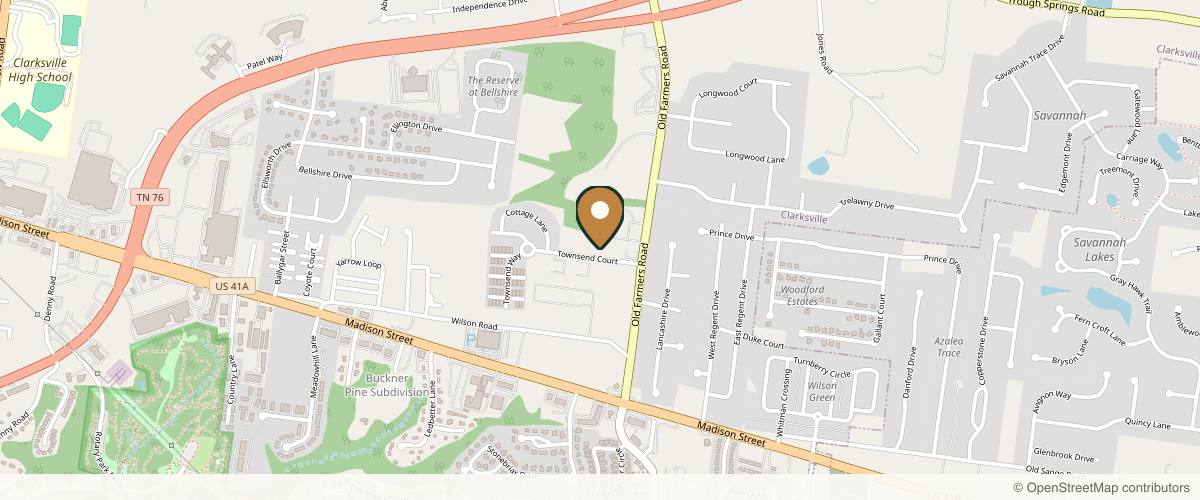 Map showing Image Surgical Arts in Clarksville, Tennessee