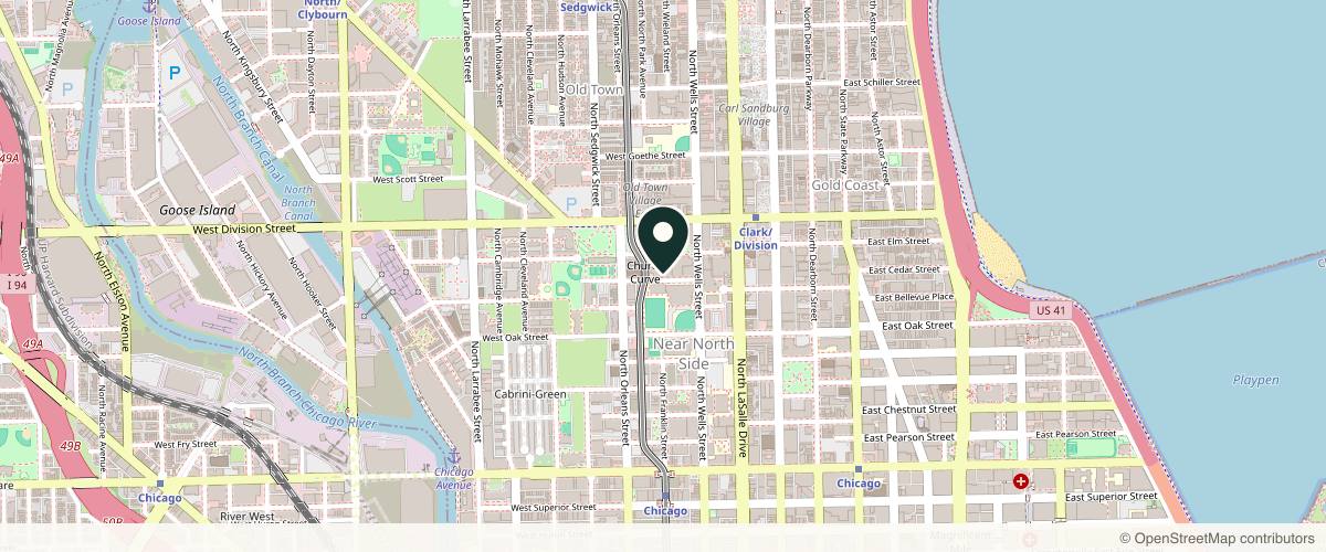 Map showing Impressions Face + Body in Chicago, Illinois