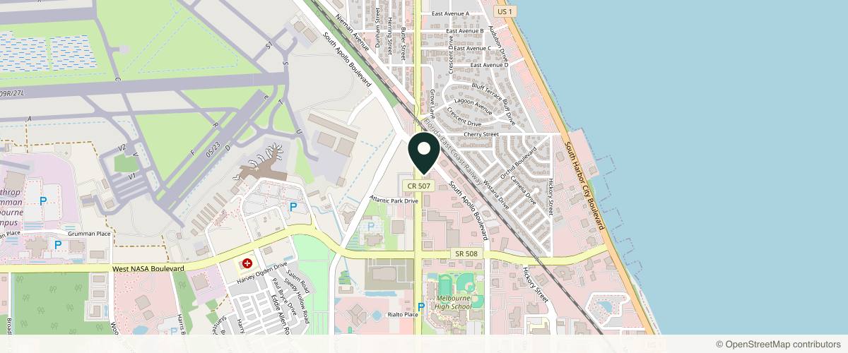 Map showing Indigo Dermatology in Melbourne, Florida