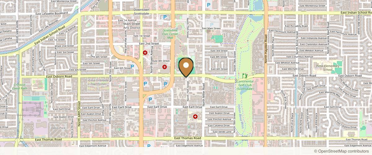 Map showing Infini Phoenix Liposuction in Phoenix, Arizona