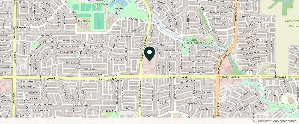 Map showing Innovative Dermatology in Plano, Texas