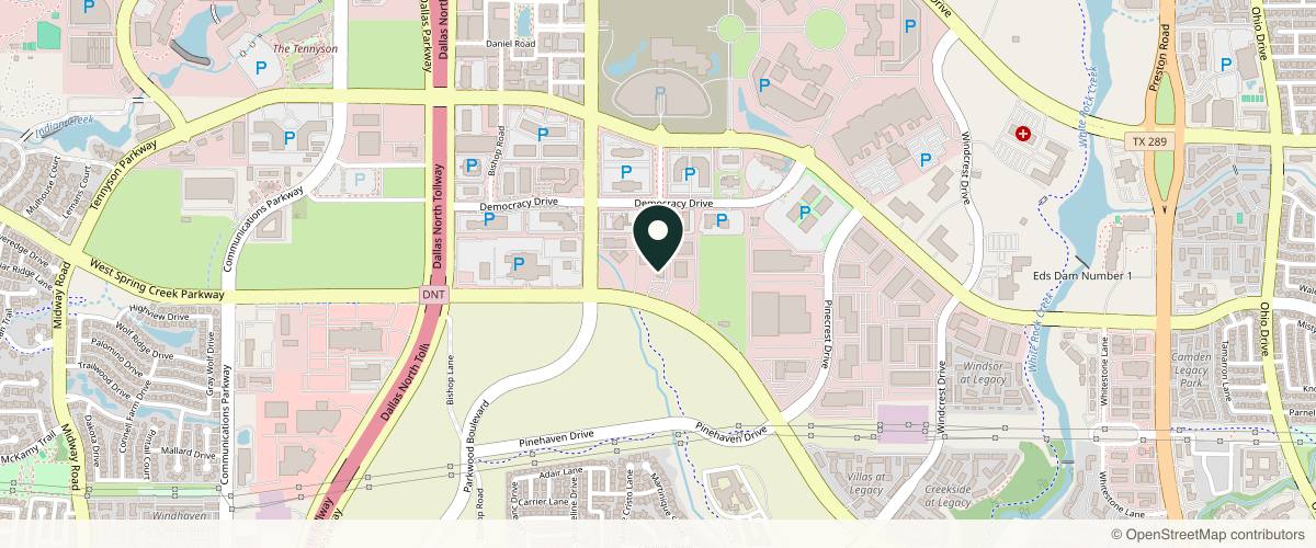 Map showing Innovative Dermatology: West Plano Medical Village in Plano, Texas