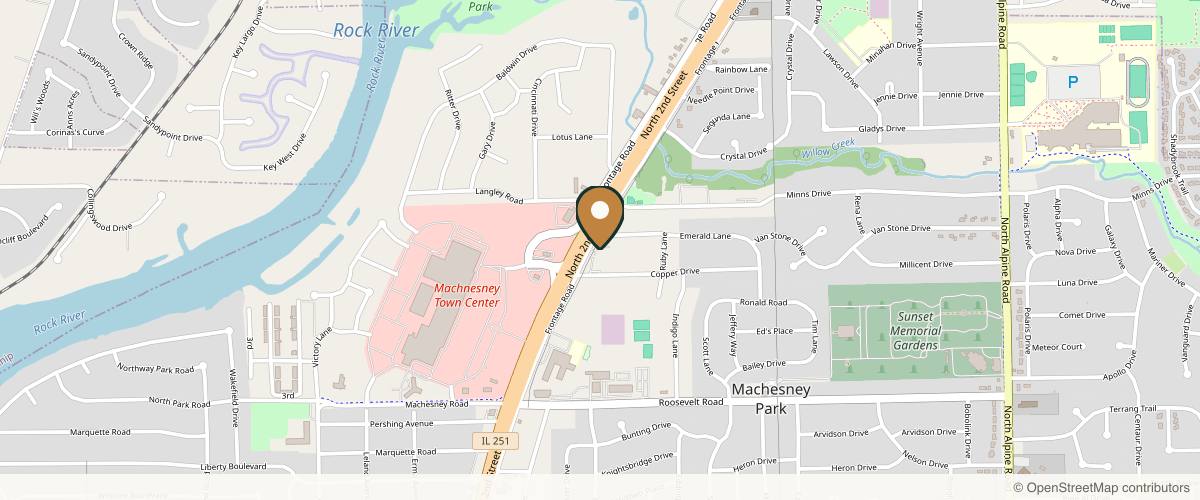 Map showing Inova Aesthetics and Wellness in Rockford, Illinois