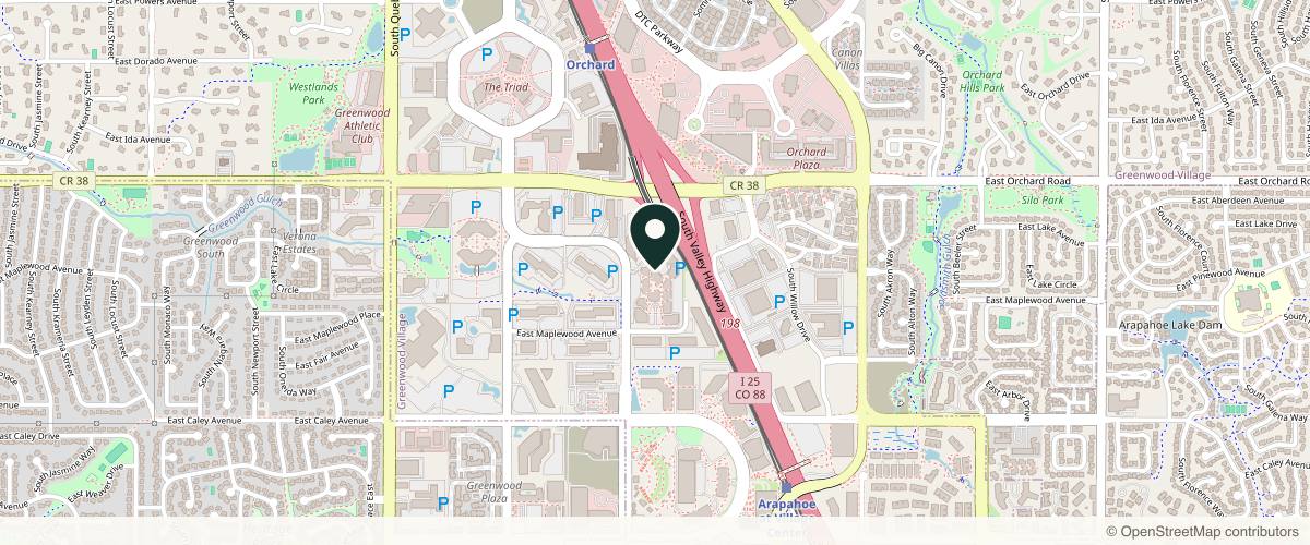 Map showing Inspired Dermatology in Denver, Colorado