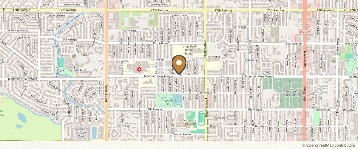 Map showing Institute of Aesthetic Plastic & Reconstructive Surgery in Boulder, Colorado