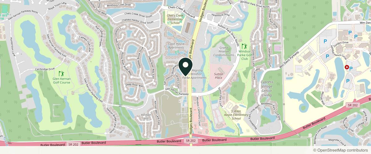 Map showing Intracoastal Dermatology - Hodges in Jacksonville, Florida