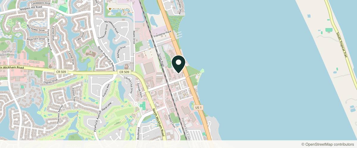 Map showing Island Dermatology & Primary Care in Melbourne, Florida