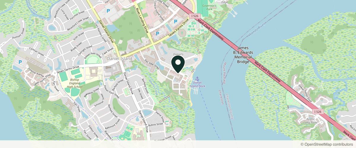 Map showing Island Park Dermatology, Dr Cynthia Irby Wilson in Charleston, South Carolina