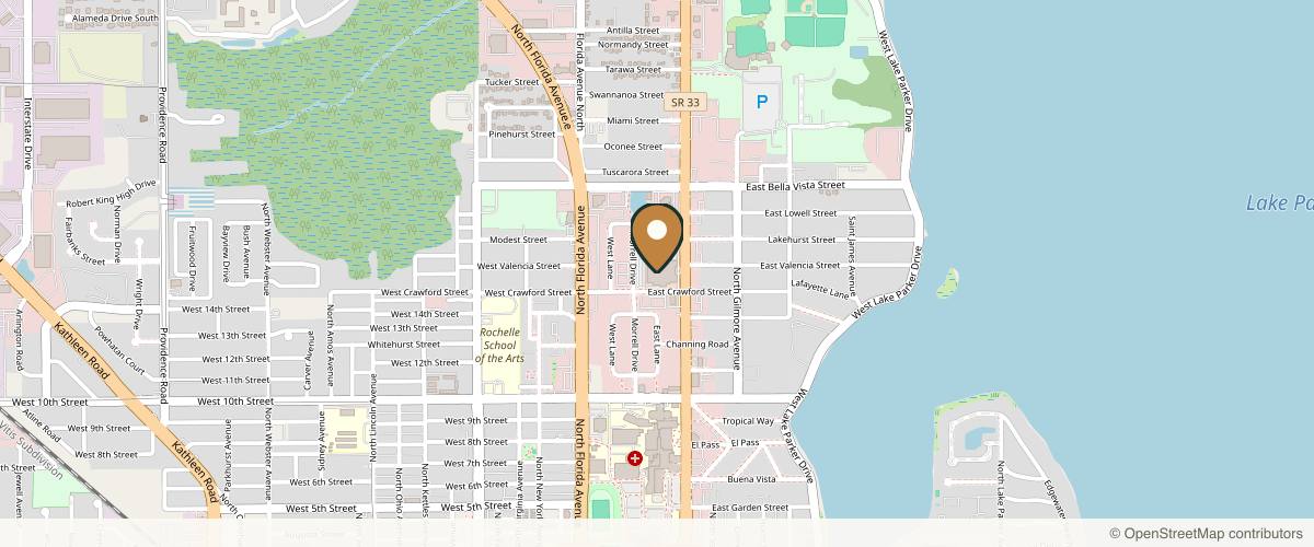 Map showing J. Scott Ferguson, DO in Lakeland, Florida