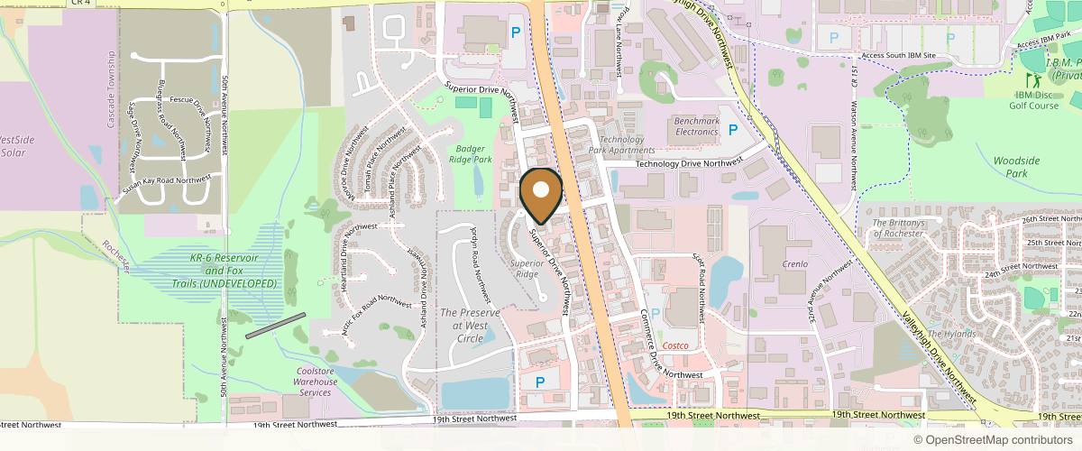 Map showing Jacobson Plastic Surgery in Rochester, Minnesota
