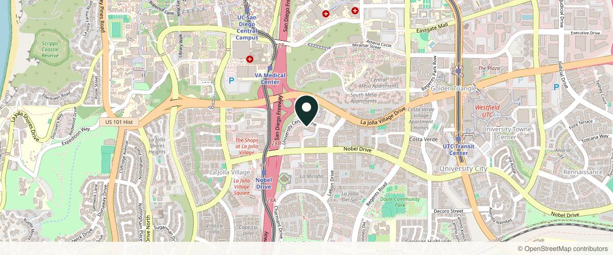Map showing Jaibaji Plastic Surgery in San Diego, California