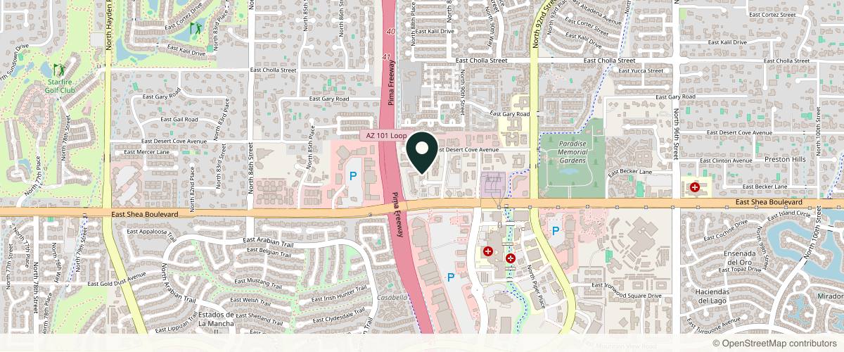 Map showing James M. Nachbar, MD, FACS: Scottsdale Plastic Surgery in Scottsdale, Arizona