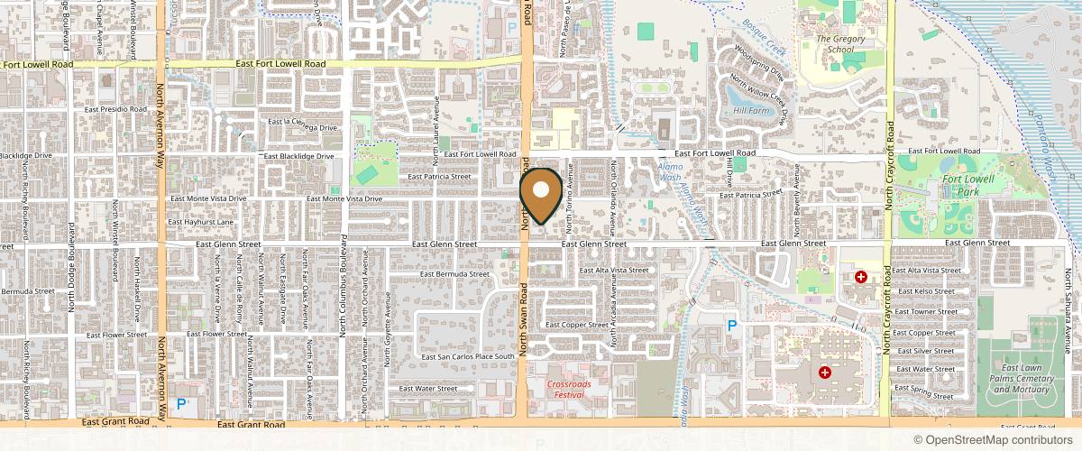 Map showing James Rough, M.D. Plastic Surgery in Tucson, Arizona