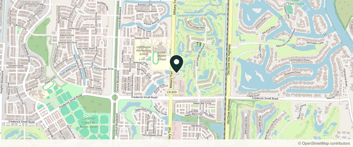 Map showing Jason Cooper MD in Jupiter, Florida