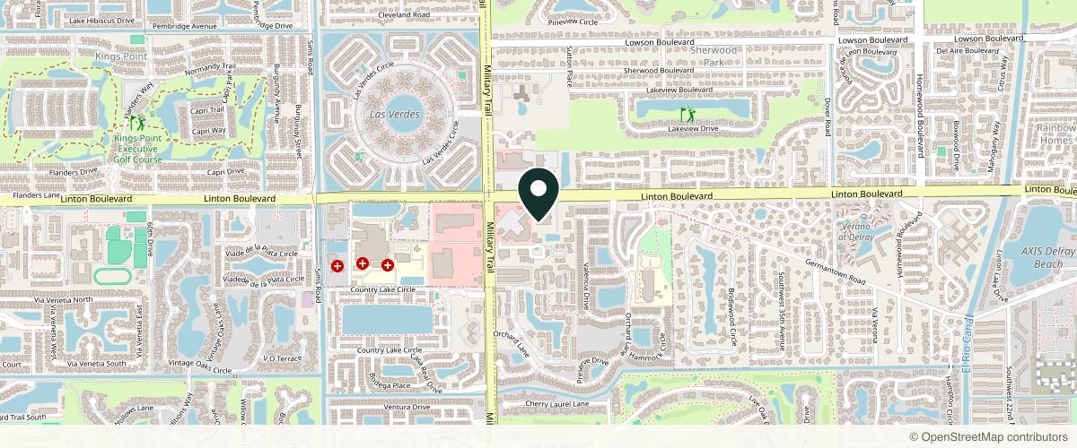Map showing Jeffrey M Scricca, MD, PA, Dermatologist in Delray Beach, Florida