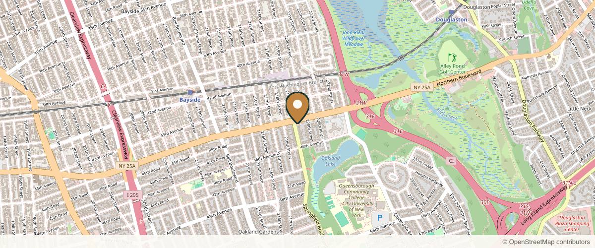 Map showing JK Facial Plastics - John Kang, MD in Queens, New York