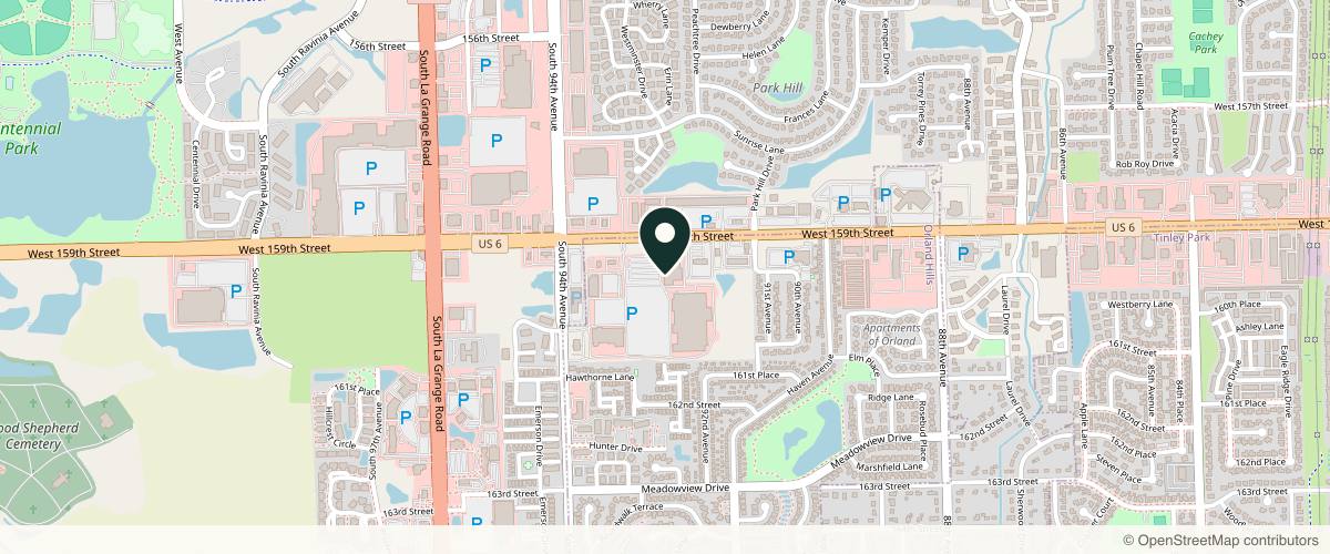 Map showing Johnny Xie, MD in Orland Park, Illinois