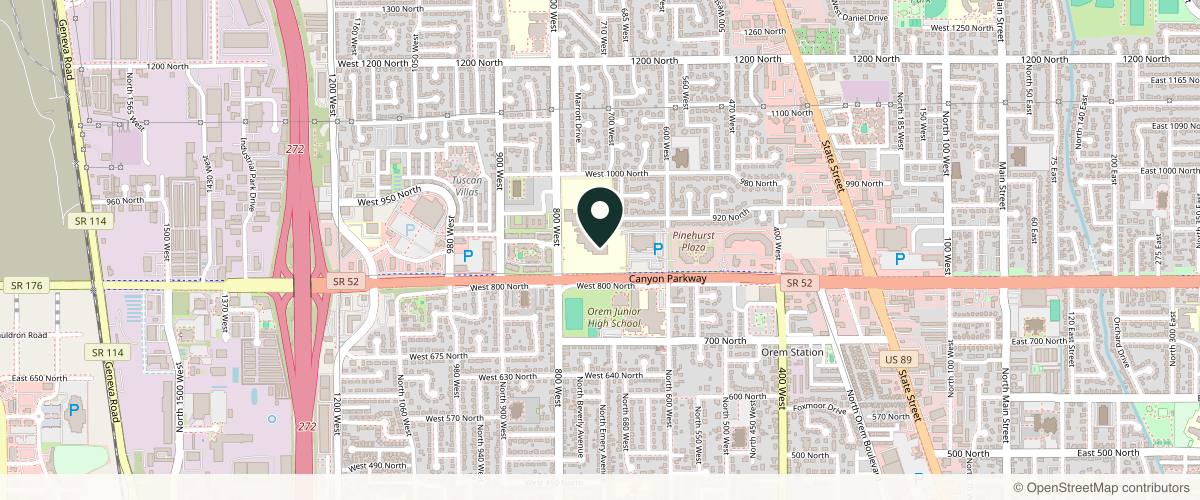 Map showing Jon B Bishop in Provo, Utah