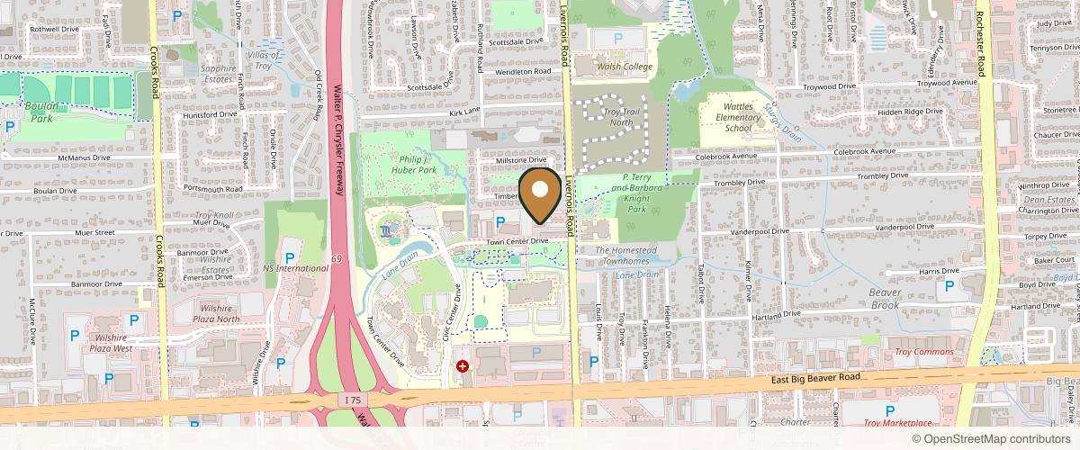 Map showing JOSEPH Advanced Oculofacial Plastic Surgery in Detroit, Michigan